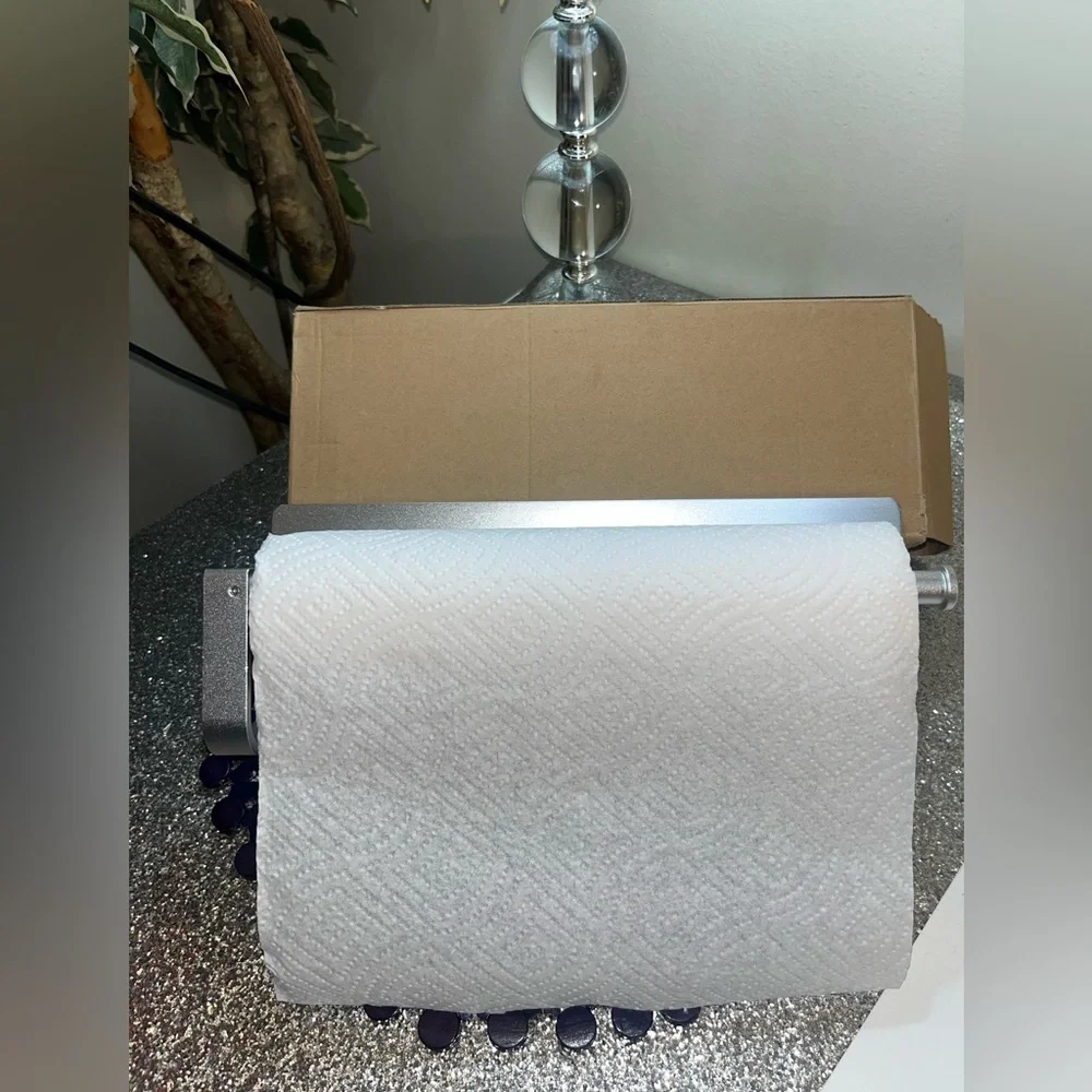Silver Wall-Mounted Paper Towel Holder